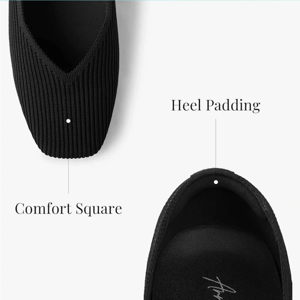 Square Toe Ballet Flats